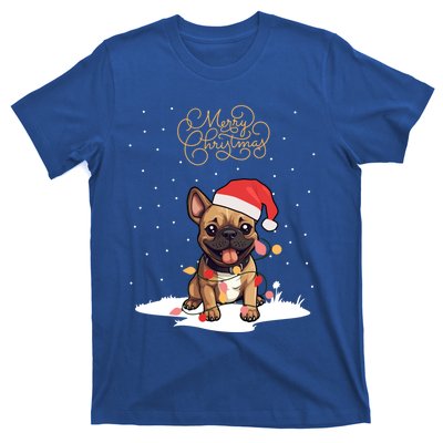 Santa Xmas Frenchie Merry Christmas French Bulldog Puppy Cute Gift T-Shirt