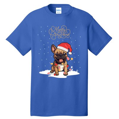 Santa Xmas Frenchie Merry Christmas French Bulldog Puppy Cute Gift Tall T-Shirt