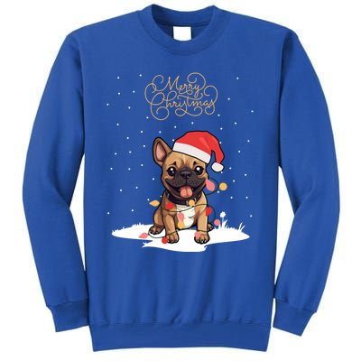 Santa Xmas Frenchie Merry Christmas French Bulldog Puppy Cute Gift Tall Sweatshirt