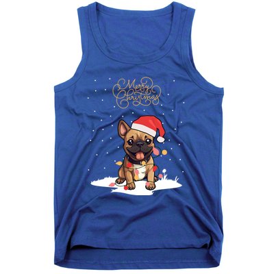 Santa Xmas Frenchie Merry Christmas French Bulldog Puppy Cute Gift Tank Top