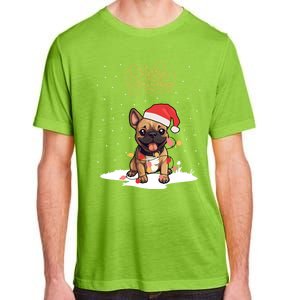 Santa Xmas Frenchie Merry Christmas French Bulldog Puppy Funny Gift Adult ChromaSoft Performance T-Shirt