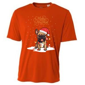 Santa Xmas Frenchie Merry Christmas French Bulldog Puppy Funny Gift Cooling Performance Crew T-Shirt