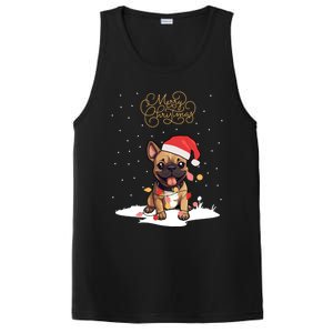 Santa Xmas Frenchie Merry Christmas French Bulldog Puppy Funny Gift PosiCharge Competitor Tank