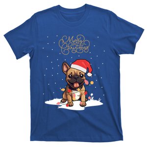 Santa Xmas Frenchie Merry Christmas French Bulldog Puppy Funny Gift T-Shirt