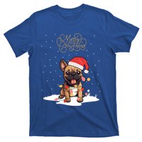 Santa Xmas Frenchie Merry Christmas French Bulldog Puppy Funny Gift T-Shirt