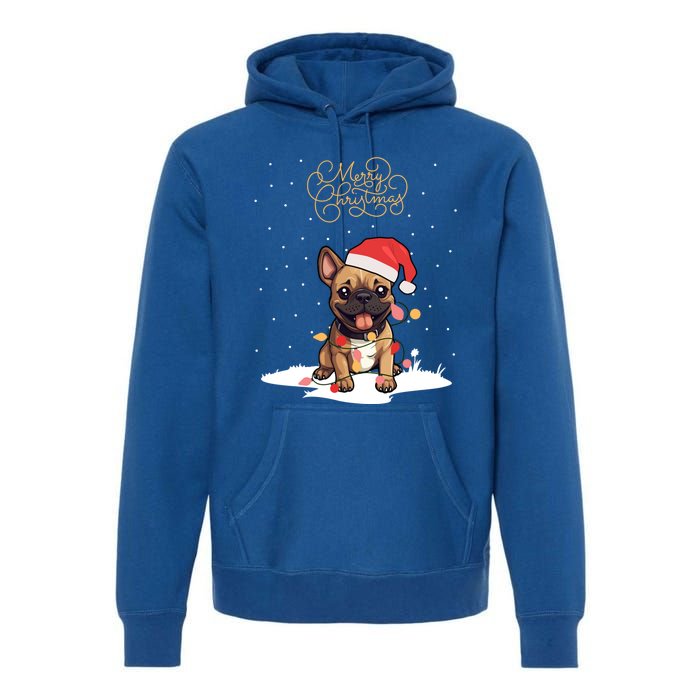 Santa Xmas Frenchie Merry Christmas French Bulldog Puppy Funny Gift Premium Hoodie