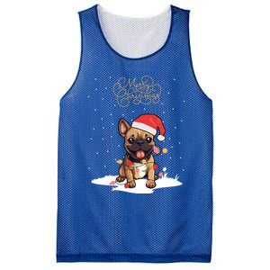 Santa Xmas Frenchie Merry Christmas French Bulldog Puppy Funny Gift Mesh Reversible Basketball Jersey Tank