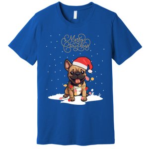 Santa Xmas Frenchie Merry Christmas French Bulldog Puppy Funny Gift Premium T-Shirt