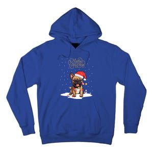 Santa Xmas Frenchie Merry Christmas French Bulldog Puppy Funny Gift Tall Hoodie