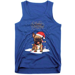 Santa Xmas Frenchie Merry Christmas French Bulldog Puppy Funny Gift Tank Top