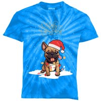 Santa Xmas Frenchie Merry Christmas French Bulldog Puppy Funny Gift Kids Tie-Dye T-Shirt