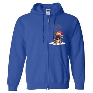 Santa Xmas Frenchie Merry Christmas French Bulldog Puppy Funny Gift Full Zip Hoodie