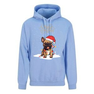 Santa Xmas Frenchie Merry Christmas French Bulldog Puppy Funny Gift Unisex Surf Hoodie