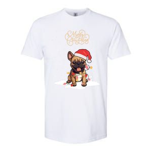 Santa Xmas Frenchie Merry Christmas French Bulldog Puppy Funny Gift Softstyle CVC T-Shirt