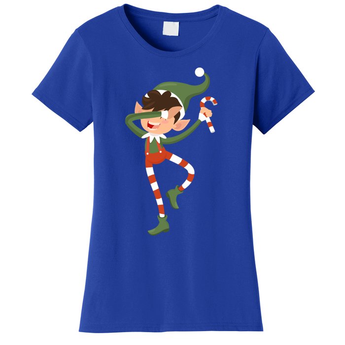 Squad Xmas Family Matching Christmas Dabbing Elf Cute Gift Women's T-Shirt