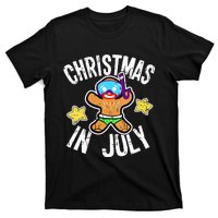 Summer Xmas Gingerbread Man Snorkel for Christmas in July T-Shirt