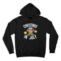 Summer Xmas Gingerbread Man Snorkel for Christmas in July Tall Hoodie