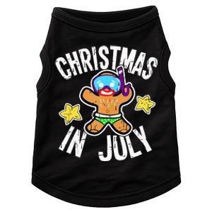 Summer Xmas Gingerbread Man Snorkel for Christmas in July Doggie Tank