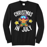 Summer Xmas Gingerbread Man Snorkel for Christmas in July Sweatshirt