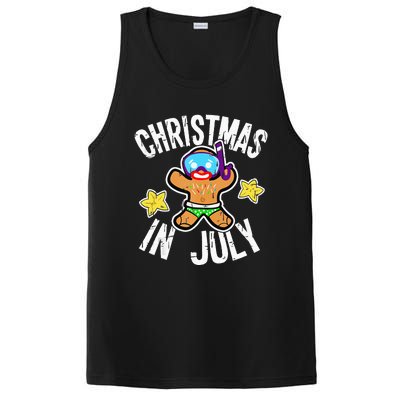 Summer Xmas Gingerbread Man Snorkel for Christmas in July PosiCharge Competitor Tank