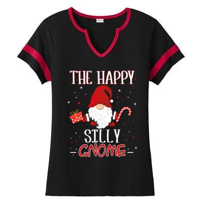 Silly Xmas Gnome Christmas Group Costume Gift Ladies Halftime Notch Neck Tee