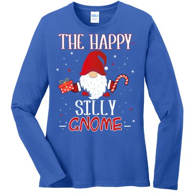 Silly Xmas Gnome Christmas Group Costume Gift Ladies Long Sleeve Shirt