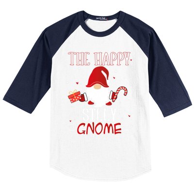 Silly Xmas Gnome Christmas Group Costume Gift Baseball Sleeve Shirt