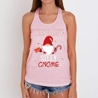 Silly Xmas Gnome Christmas Group Costume Gift Women's Knotted Racerback Tank