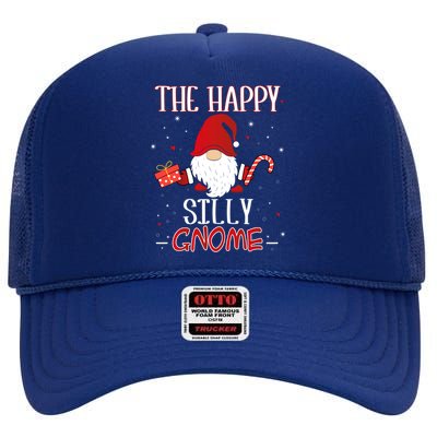 Silly Xmas Gnome Christmas Group Costume Gift High Crown Mesh Back Trucker Hat