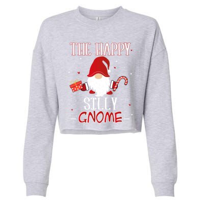 Silly Xmas Gnome Christmas Group Costume Gift Cropped Pullover Crew