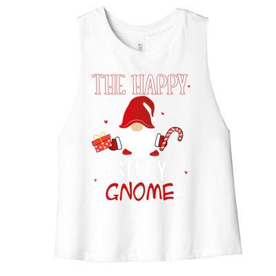 Silly Xmas Gnome Christmas Group Costume Gift Women's Racerback Cropped Tank