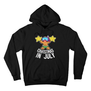 Summer Xmas July Snorkel Gingerbread Man Christmas in July Hoodie