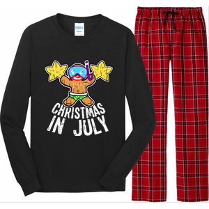 Summer Xmas July Snorkel Gingerbread Man Christmas in July Long Sleeve Pajama Set