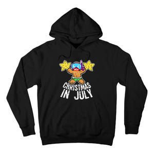 Summer Xmas July Snorkel Gingerbread Man Christmas in July Tall Hoodie