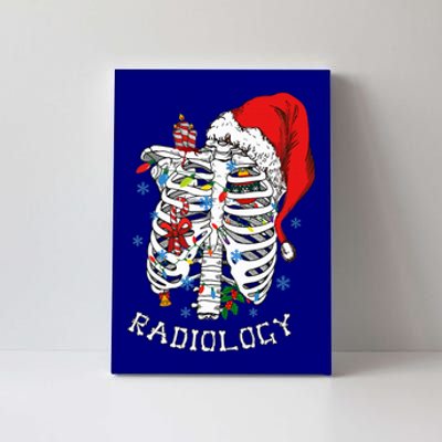 Skeleton Xmas Lights Santa Hat Christmas Radiology Rad Tech Canvas