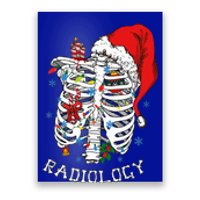 Skeleton Xmas Lights Santa Hat Christmas Radiology Rad Tech Poster