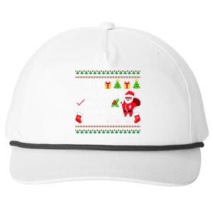 Santa Xmas List Nice Naughty Innocent Until Proven Guilty Cool Gift Snapback Five-Panel Rope Hat