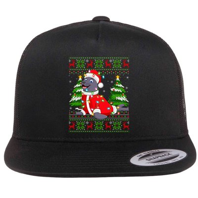 Seal Xmas Lighting Ugly Santa Seal Christmas Meaningful Gift Flatbill Hat