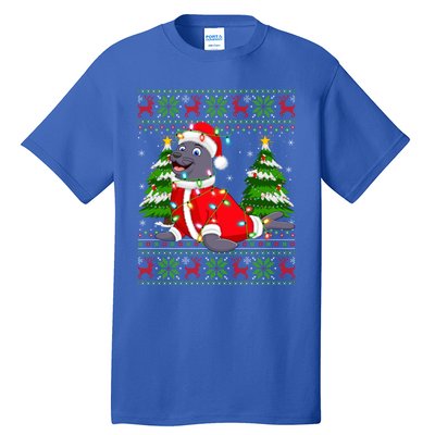 Seal Xmas Lighting Ugly Santa Seal Christmas Meaningful Gift Tall T-Shirt