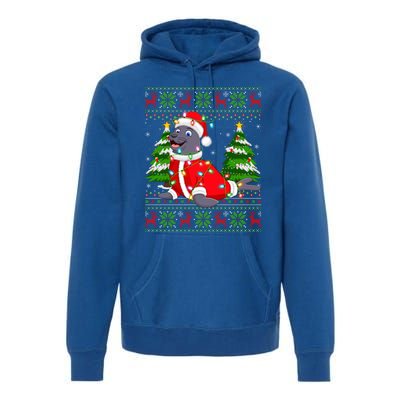 Seal Xmas Lighting Ugly Santa Seal Christmas Meaningful Gift Premium Hoodie