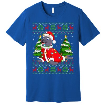 Seal Xmas Lighting Ugly Santa Seal Christmas Meaningful Gift Premium T-Shirt