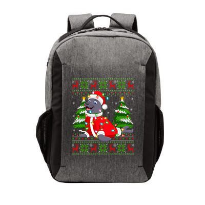 Seal Xmas Lighting Ugly Santa Seal Christmas Meaningful Gift Vector Backpack
