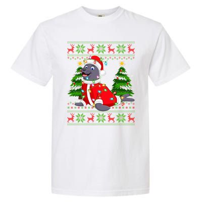 Seal Xmas Lighting Ugly Santa Seal Christmas Meaningful Gift Garment-Dyed Heavyweight T-Shirt