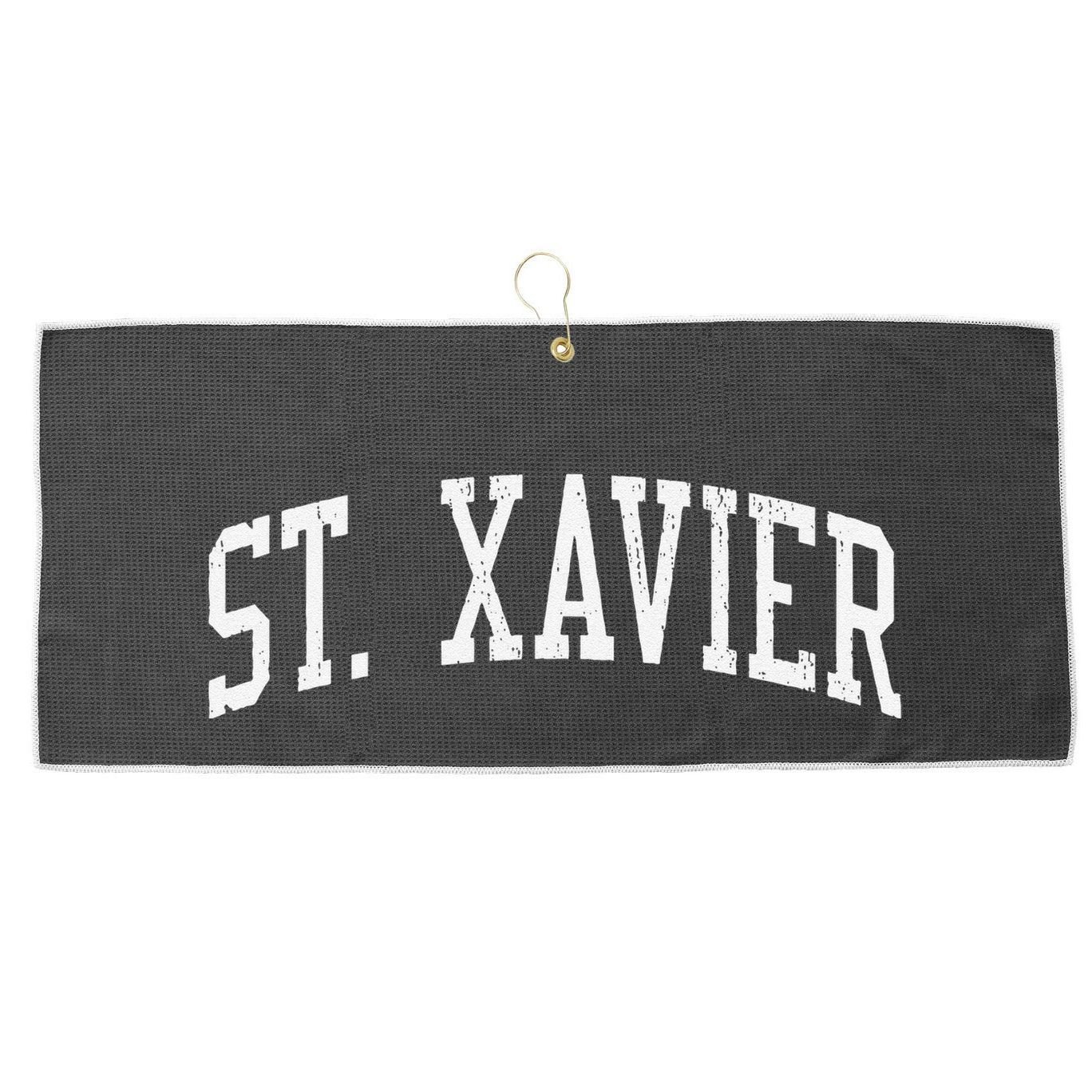 St. Xavier Mt Vintage Athletic Sports Js02 Large Microfiber Waffle Golf Towel