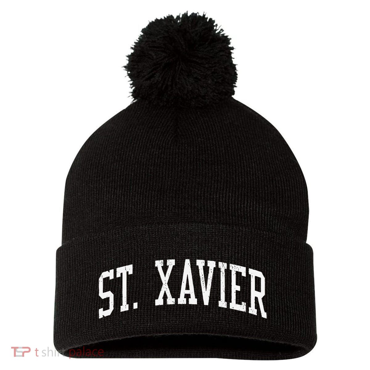 St. Xavier Mt Vintage Athletic Sports Js02 Pom Pom 12in Knit Beanie
