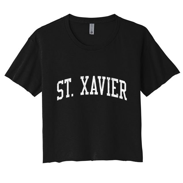 St. Xavier Mt Vintage Athletic Sports Js02 Crop Top