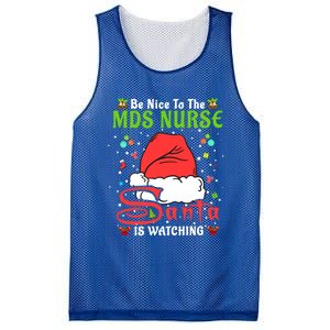 Santa Xmas Pajamas Be Nice To The Mds Nurse Christmas Gift Mesh Reversible Basketball Jersey Tank