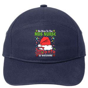 Santa Xmas Pajamas Be Nice To The Mds Nurse Christmas Gift 7-Panel Snapback Hat