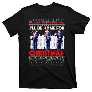 Santa Xmas Pajamas Funny Trump Ill Be Home For Christmas Gift T-Shirt