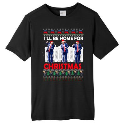 Santa Xmas Pajamas Funny Trump Ill Be Home For Christmas Gift Tall Fusion ChromaSoft Performance T-Shirt